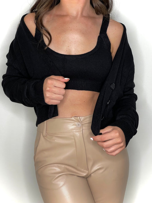 The Mel Cropped Sweater Set